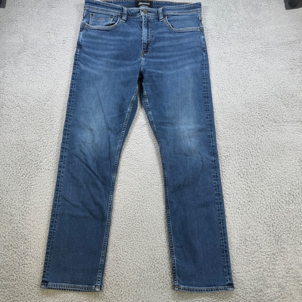Revtown The Sharp Slim Straight Jeans Mens 36x29 Medium Wash‎ Blue Decade Denim
